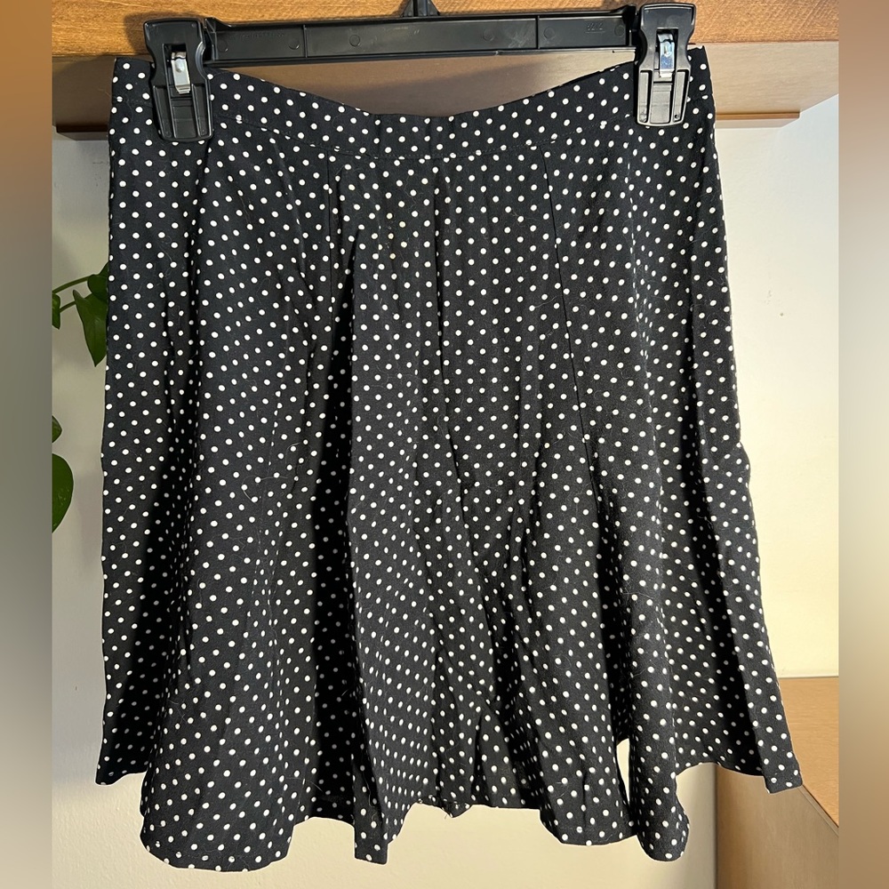 Reformation Flounce polka dot skirt